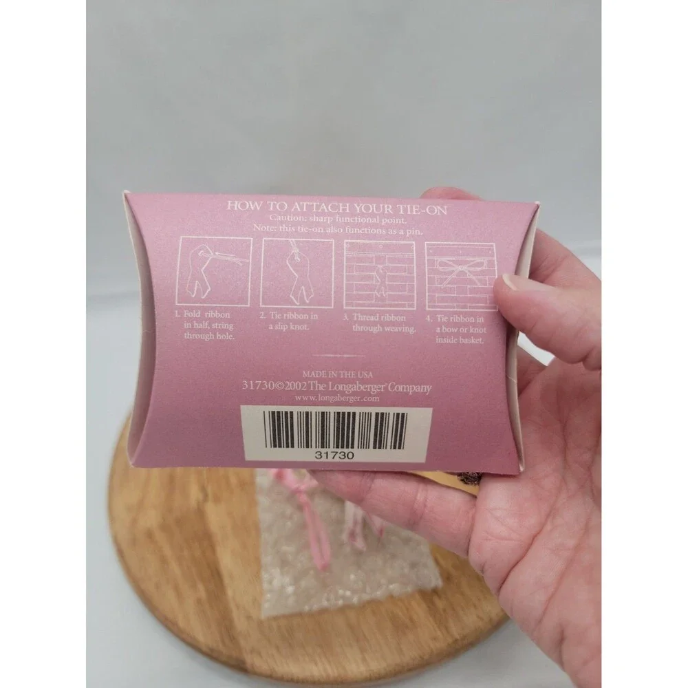 Longaberger tie pink
